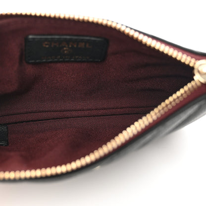 Chanel Caviar Chevron Quilted Small Cosmetic Case Black 5 of 8