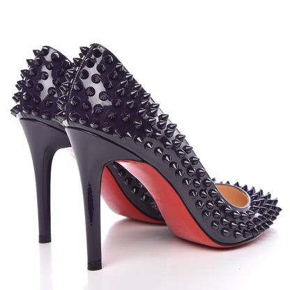 Christian Louboutin Patent Pigalle Spikes 100 Pumps 37.5 Iris 5 of 14