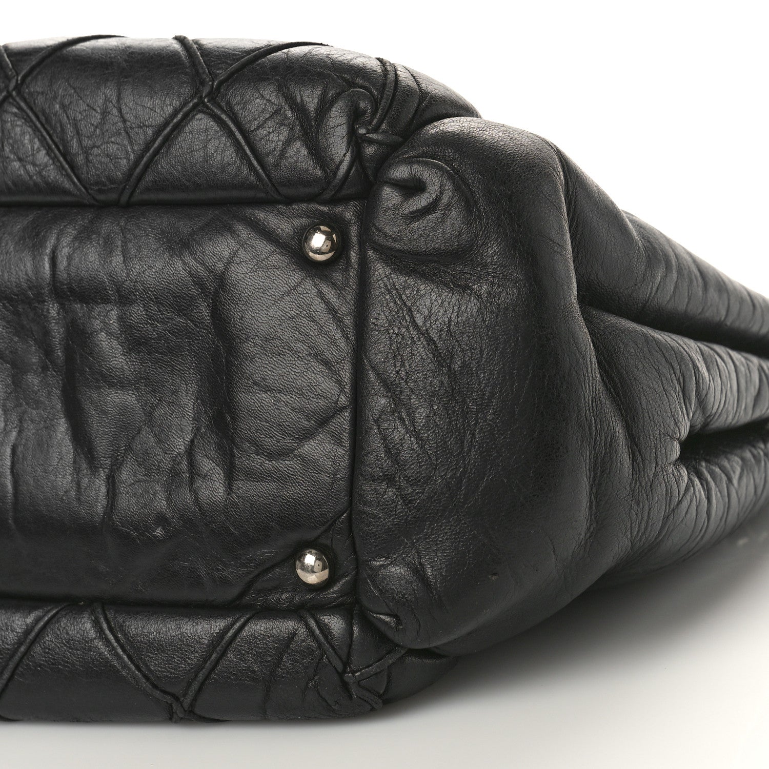Chanel Lambskin Quilted Giant CC Accordion Shoulder Bag Black 9 of 12