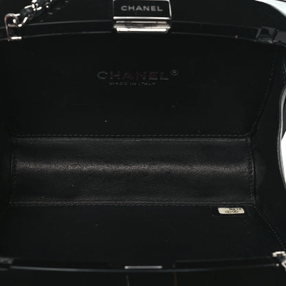 Chanel Plexiglass Compact Box Clutch Black 5 of 10