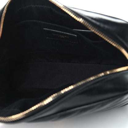 Saint Laurent Calfskin Matelasse Monogram Lou Camera Bag Black 5 of 9