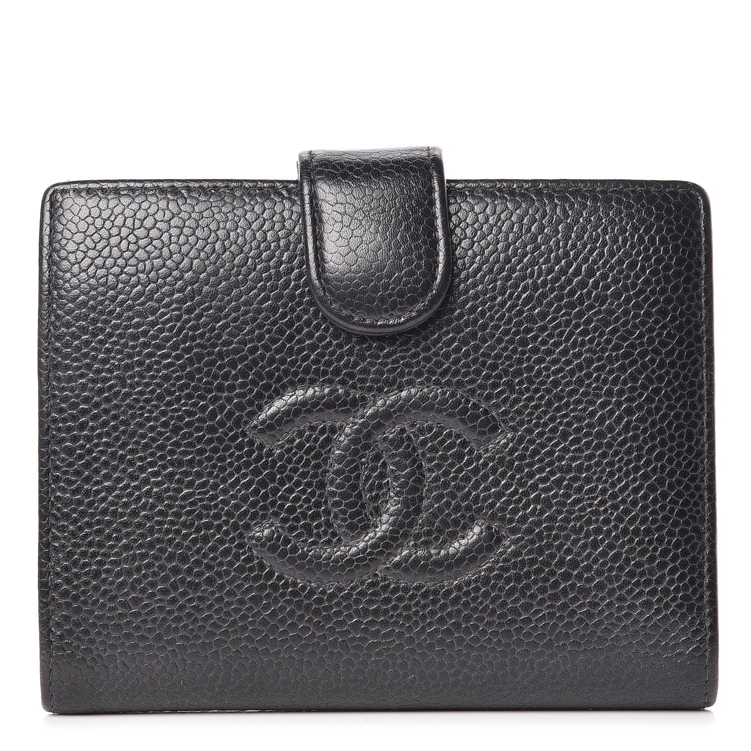 Chanel Caviar Timeless CC Compact French Wallet Black 1 of 11