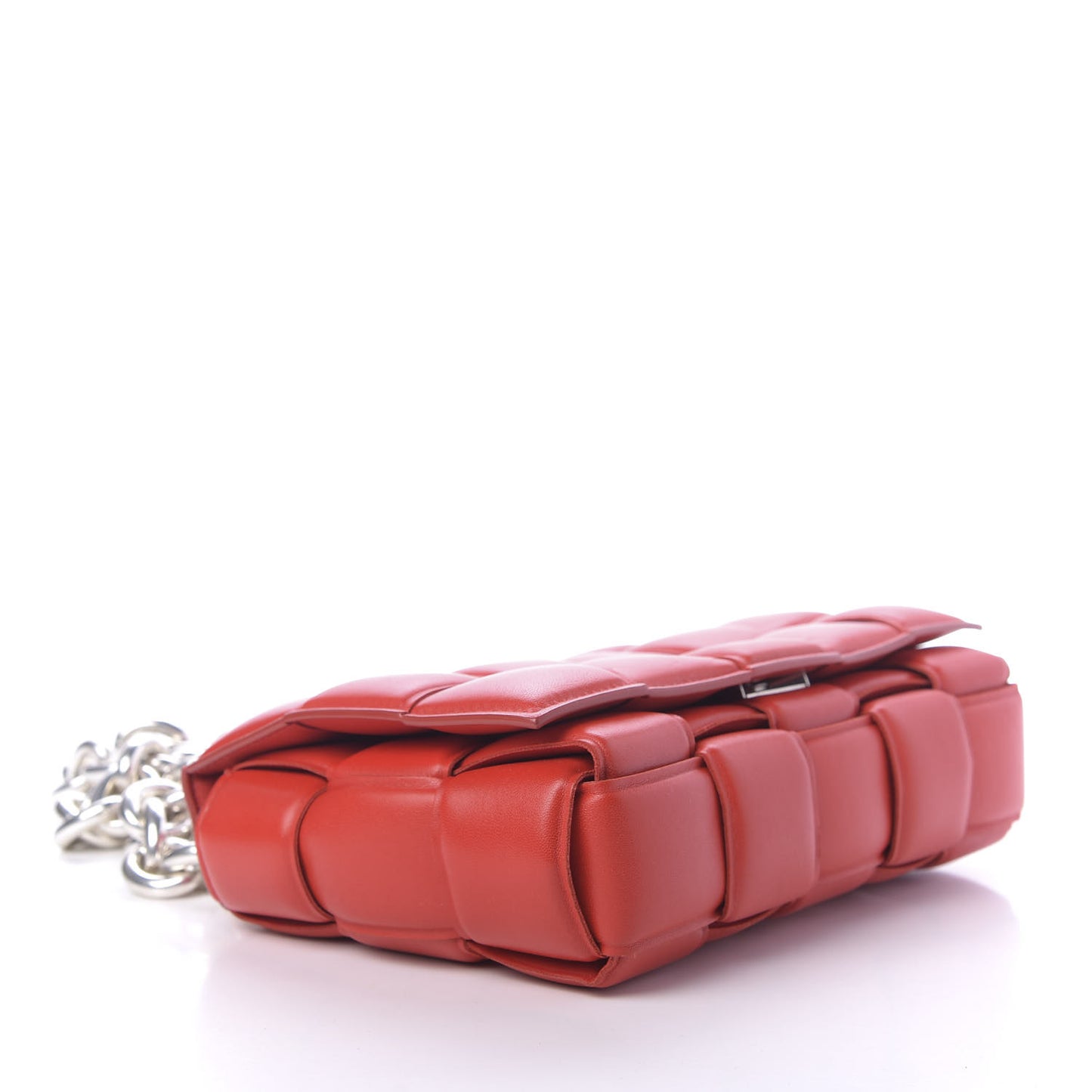 Lambskin Maxi Intreccio Padded Chain Cassette Crossbody Bag Nail Polish