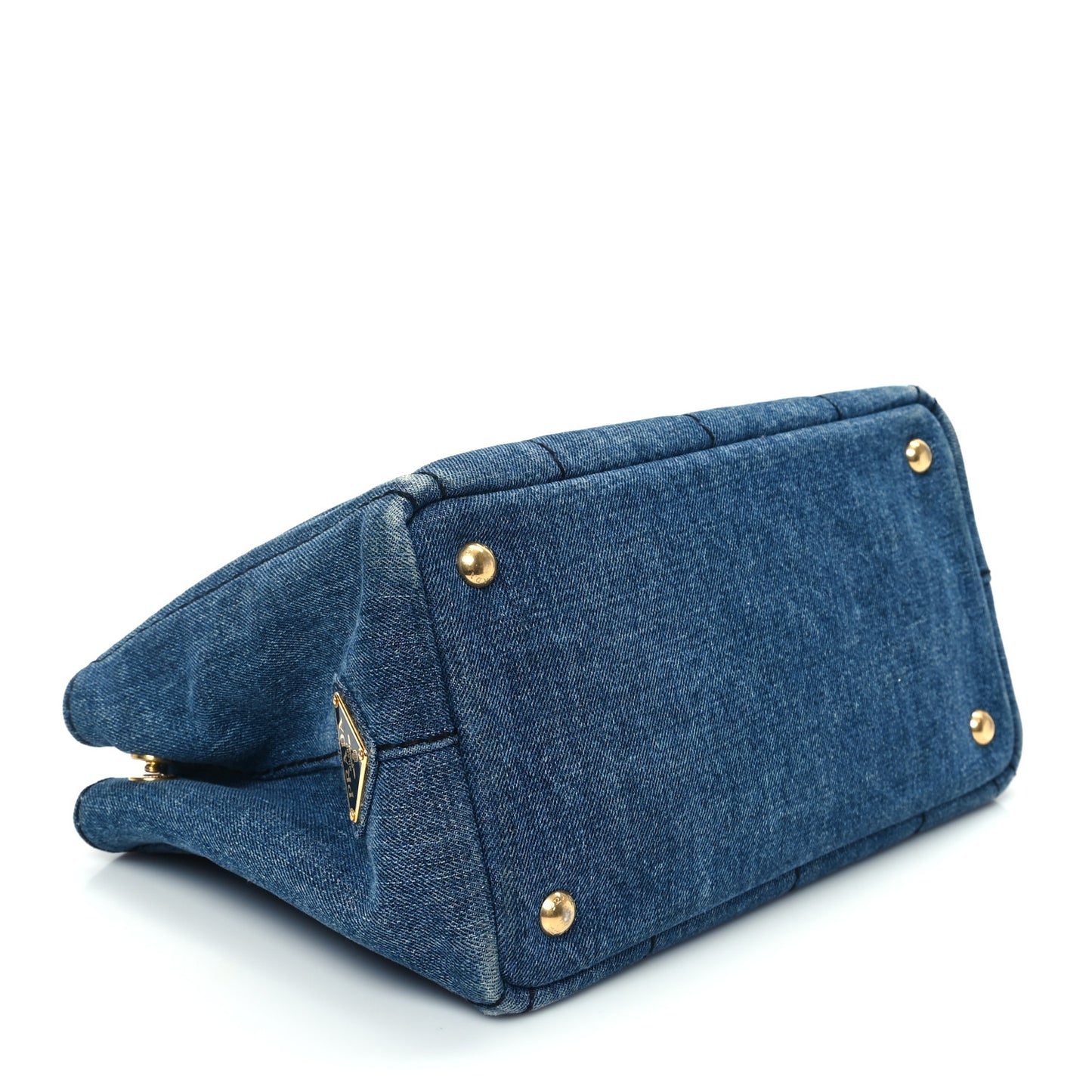 Denim Small Logo Tote Bleu
