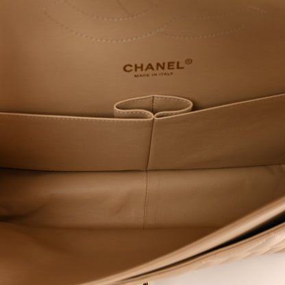 Chanel Lambskin Quilted Jumbo Double Flap Beige Clair 6 of 10