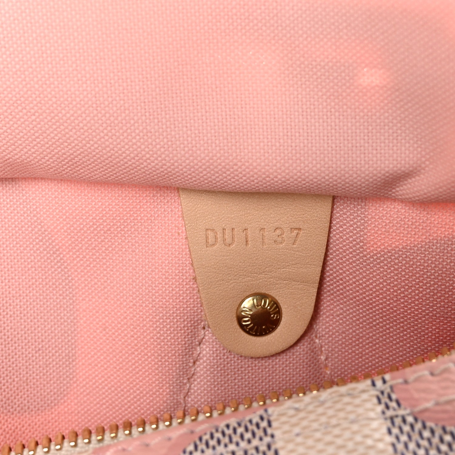 Louis Vuitton Damier Azur Tahitienne Speedy Bandouliere 30 Rose Ballerine 6 of 12