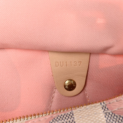 Louis Vuitton Damier Azur Tahitienne Speedy Bandouliere 30 Rose Ballerine 6 of 12