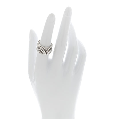 Tiffany Sterling Silver Somerset Mesh Ring 52 6 2 of 4