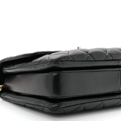 Chanel Lambskin Quilted Medium Trendy CC Flap Dual Handle Bag Black 10 of 11