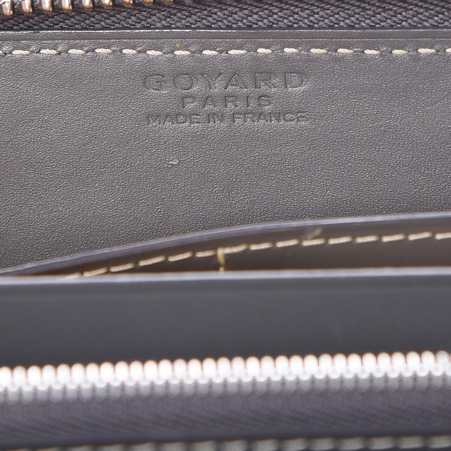 Goyardine Matignon Zip Around GM Wallet Grey
