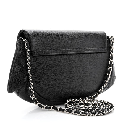 Chanel Caviar Half Moon Wallet On Chain WOC Black 3 of 13