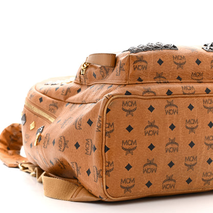 MCM Visetos Studded Medium Stark M Backpack Cognac 9 of 12