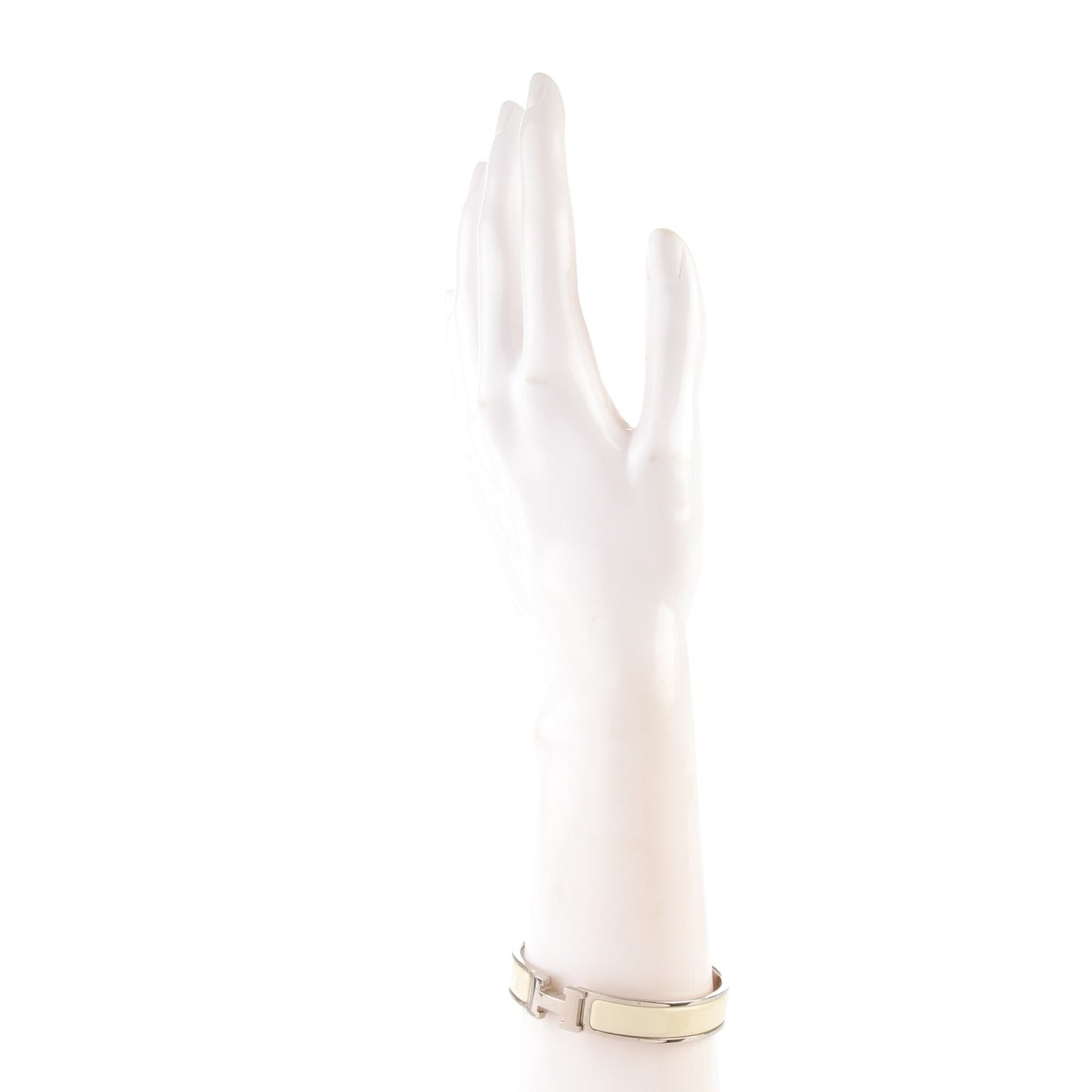 Enamel Narrow Clic Clac H Bracelet GM Craie