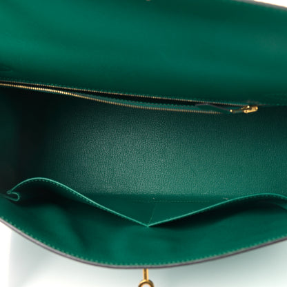 Hermes Epsom Kelly Sellier 32 Malachite 5 of 12