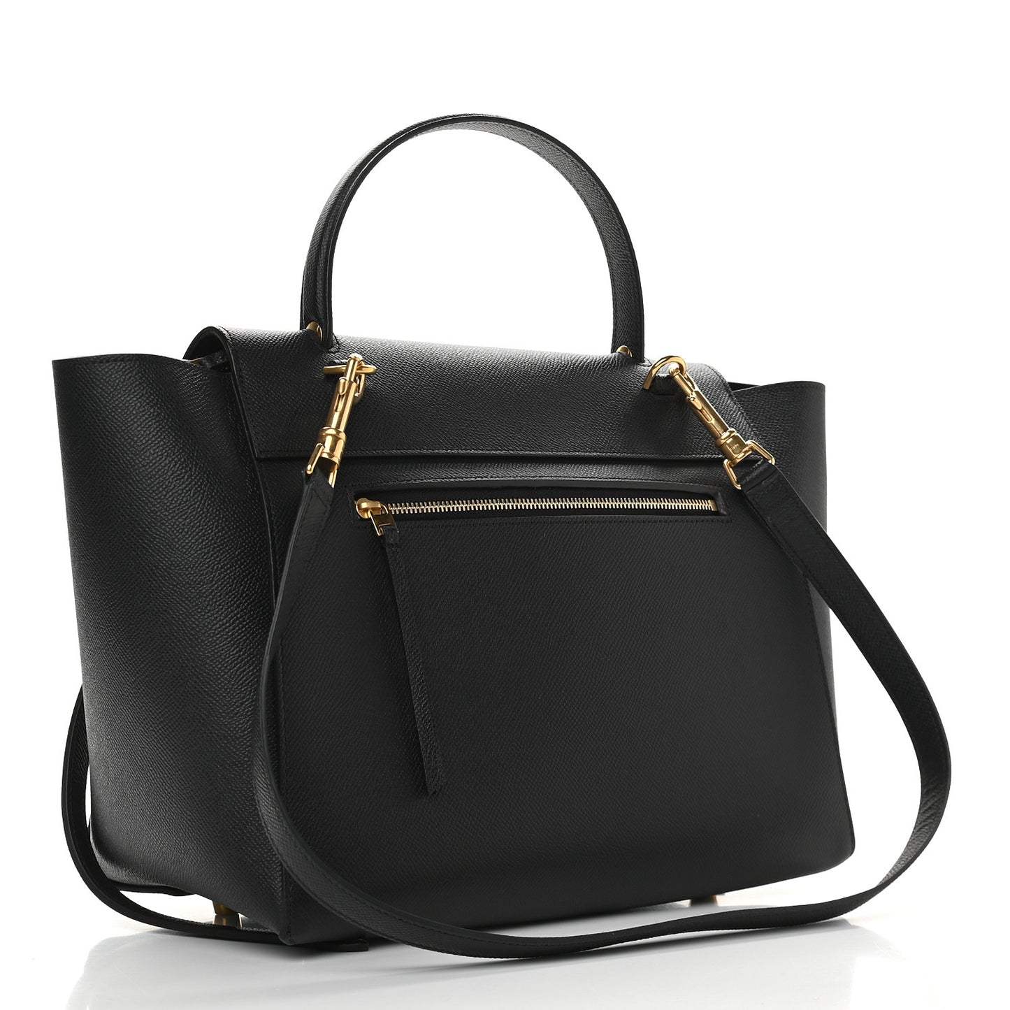 Grained Calfskin Mini Belt Bag Black