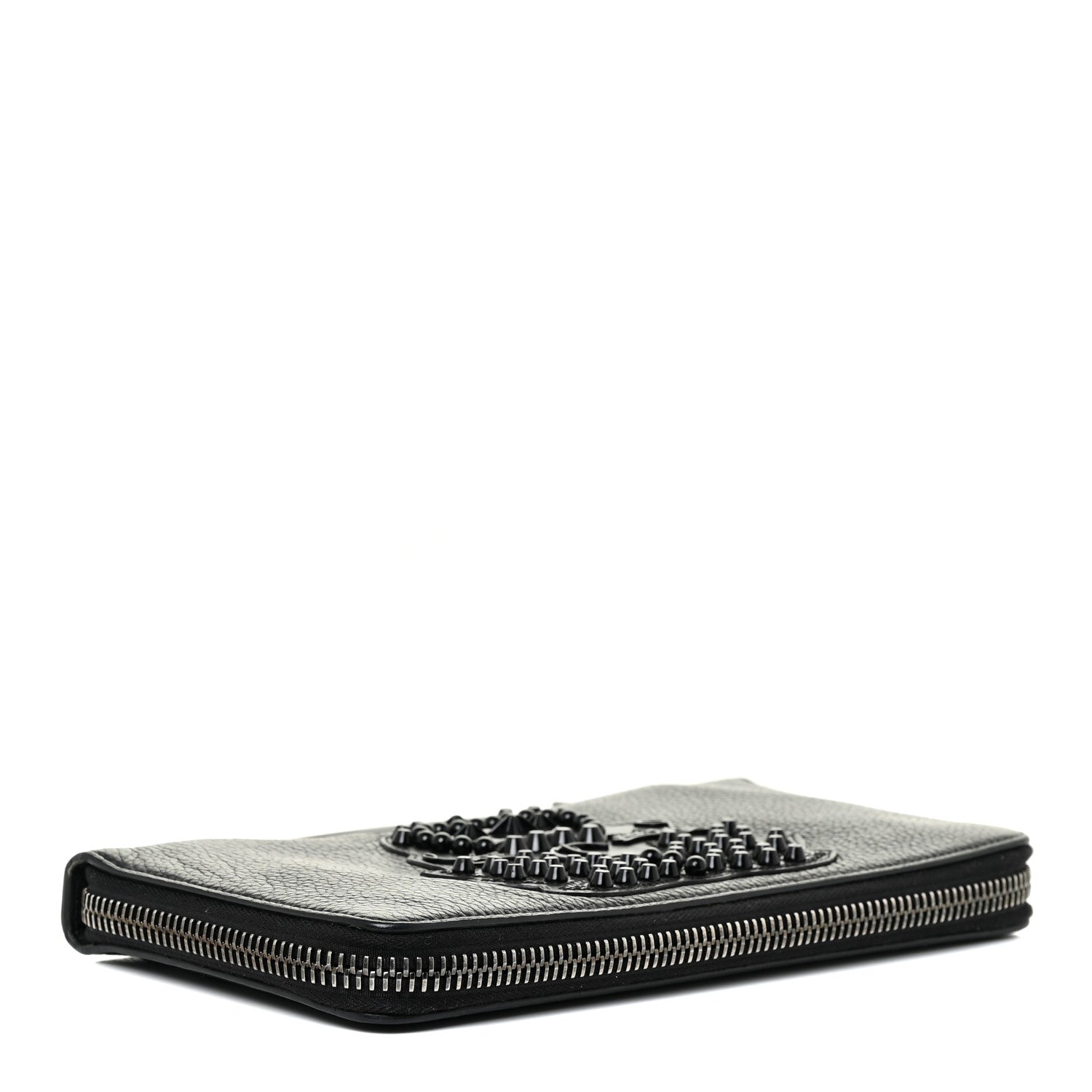 Christian Louboutin Calfskin Embellished Baguette Black 4 of 21