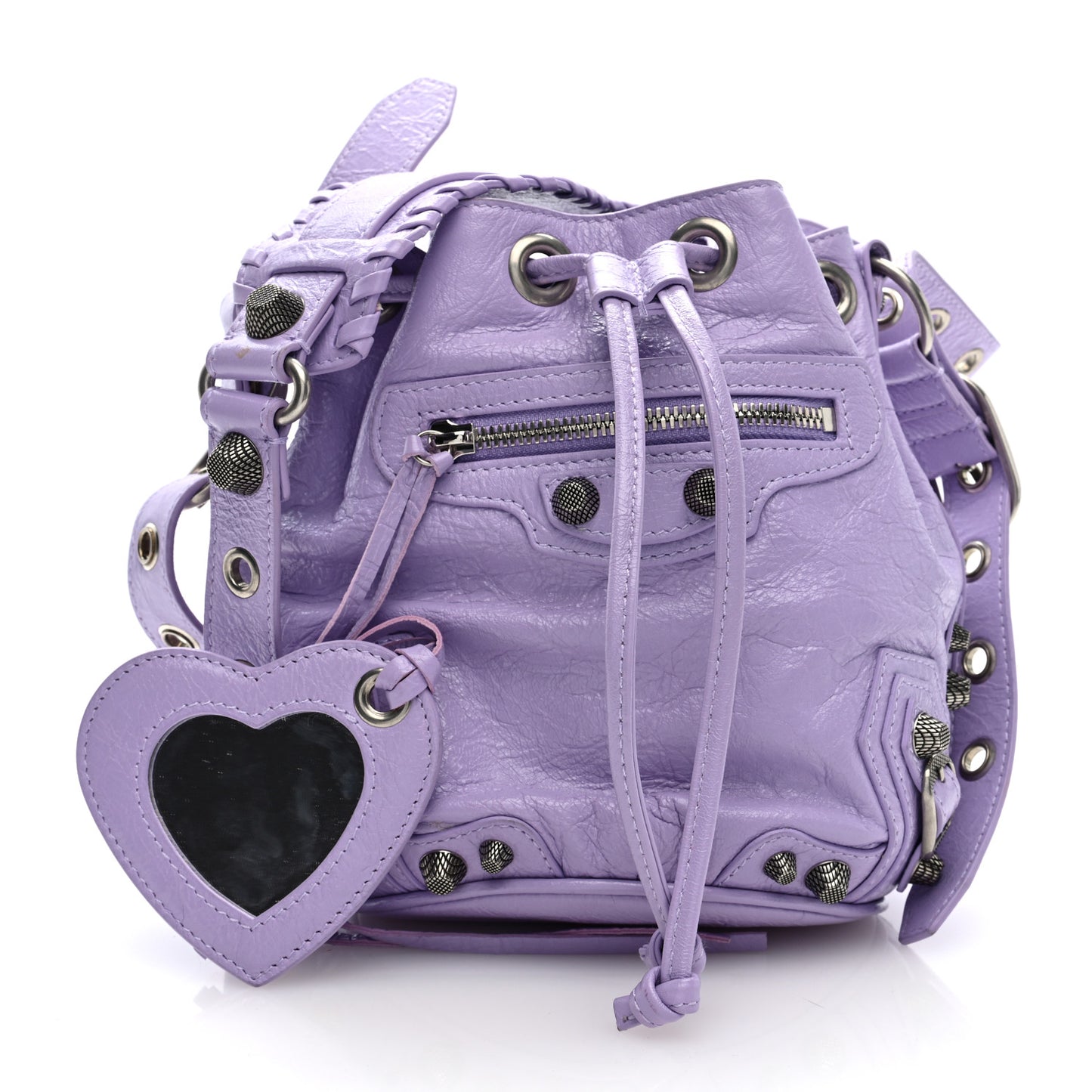 Agneau Arena Le Cagole Bucket Bag XS Lilac