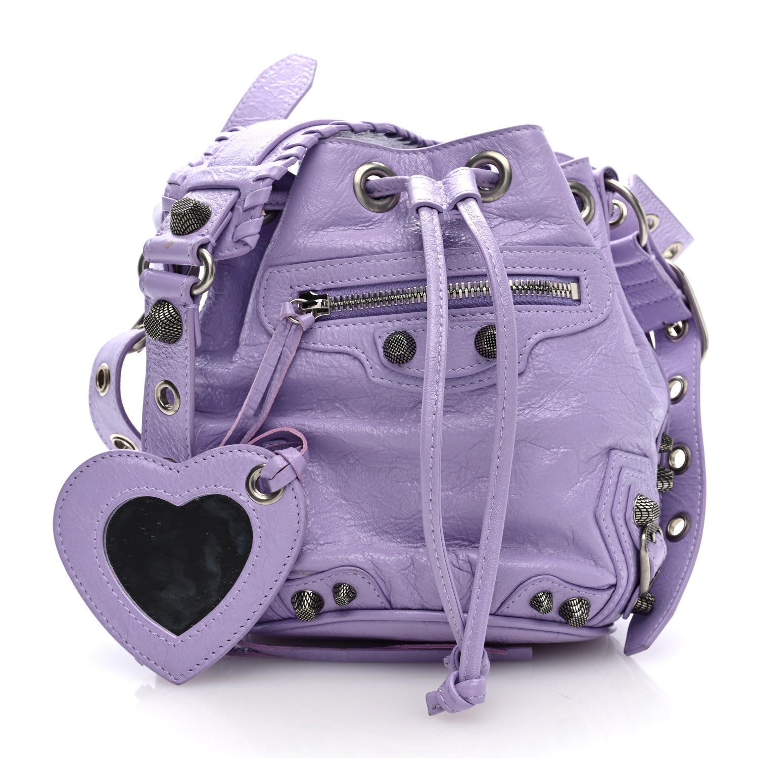 Balenciaga Agneau Arena Le Cagole Bucket Bag XS Lilac 3 of 11
