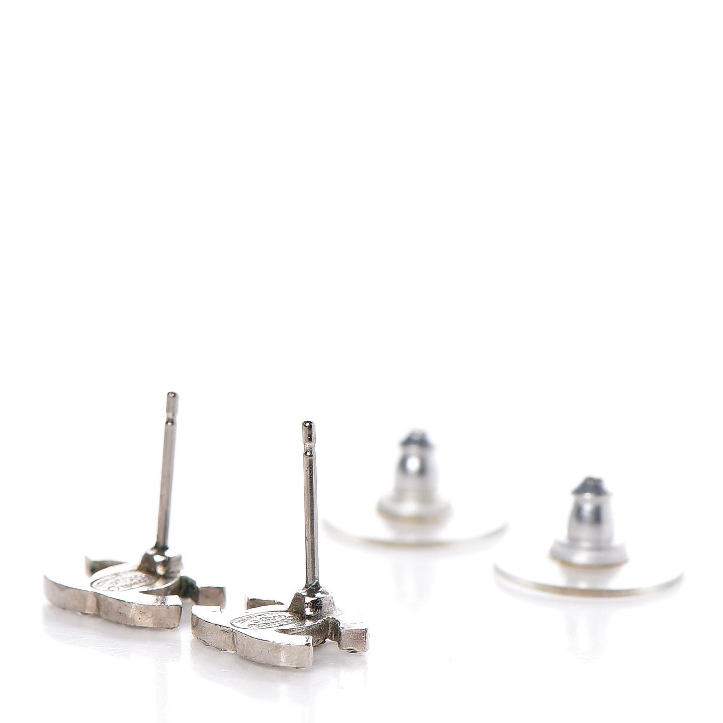 Crystal Mini Timeless CC Earrings Silver