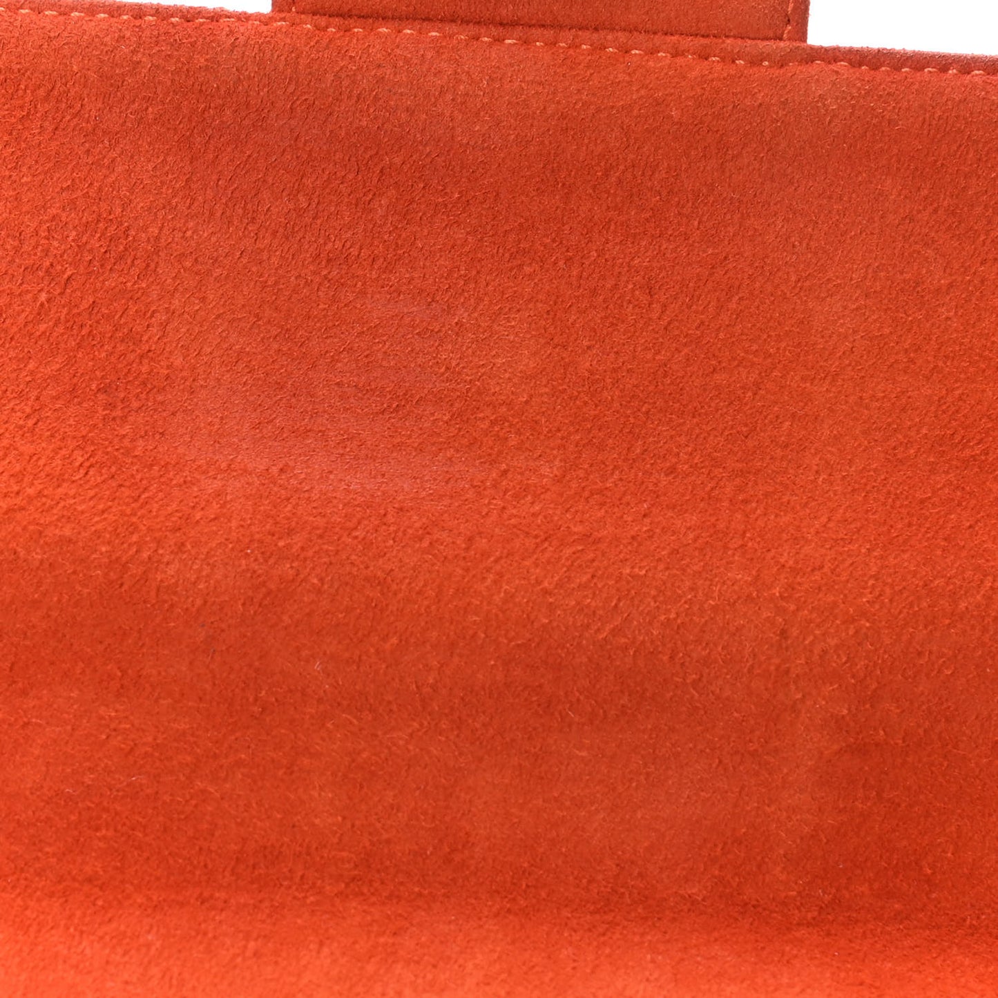 Suede Square Double Stitch Flap Orange