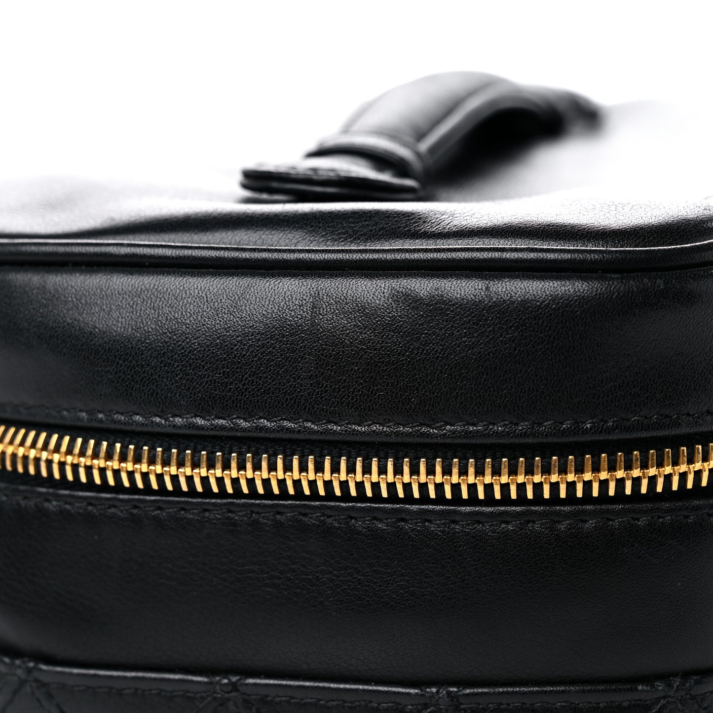 Lambskin Vanity Cosmetic Case Black