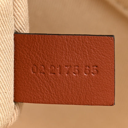 Chloe Cotton Calfskin Large Woody Ribbon Tote White Brown 7 of 15