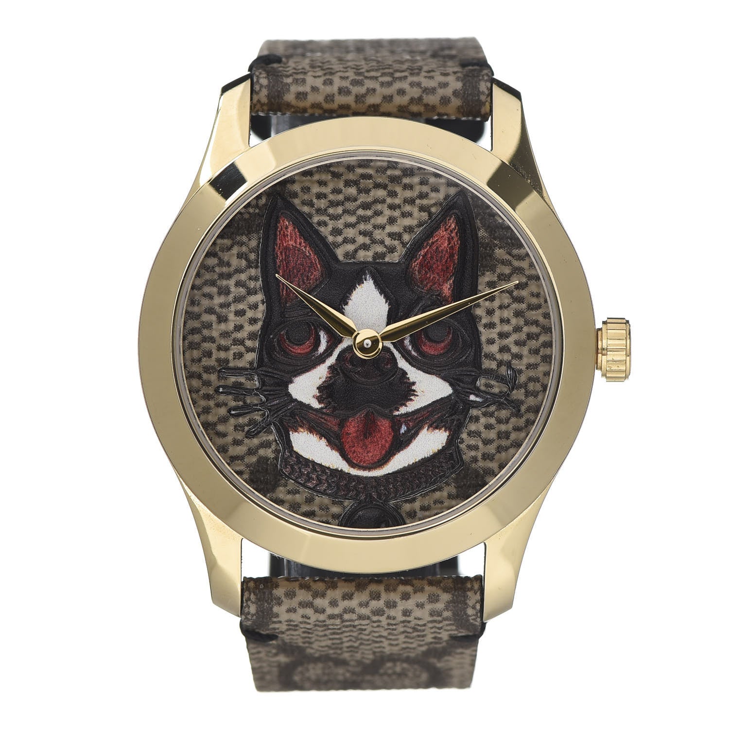 Gucci Stainless Steel Canvas 38mm G-Timeless GG Supreme Bosco Quartz Watch Brown 1 of 8