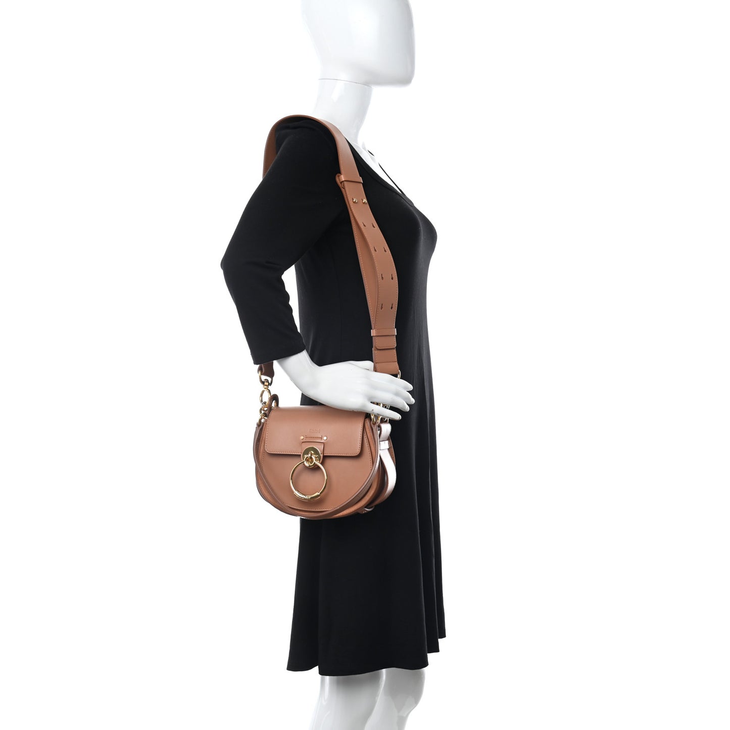 Calfskin Small Tess Bag Muted Brown