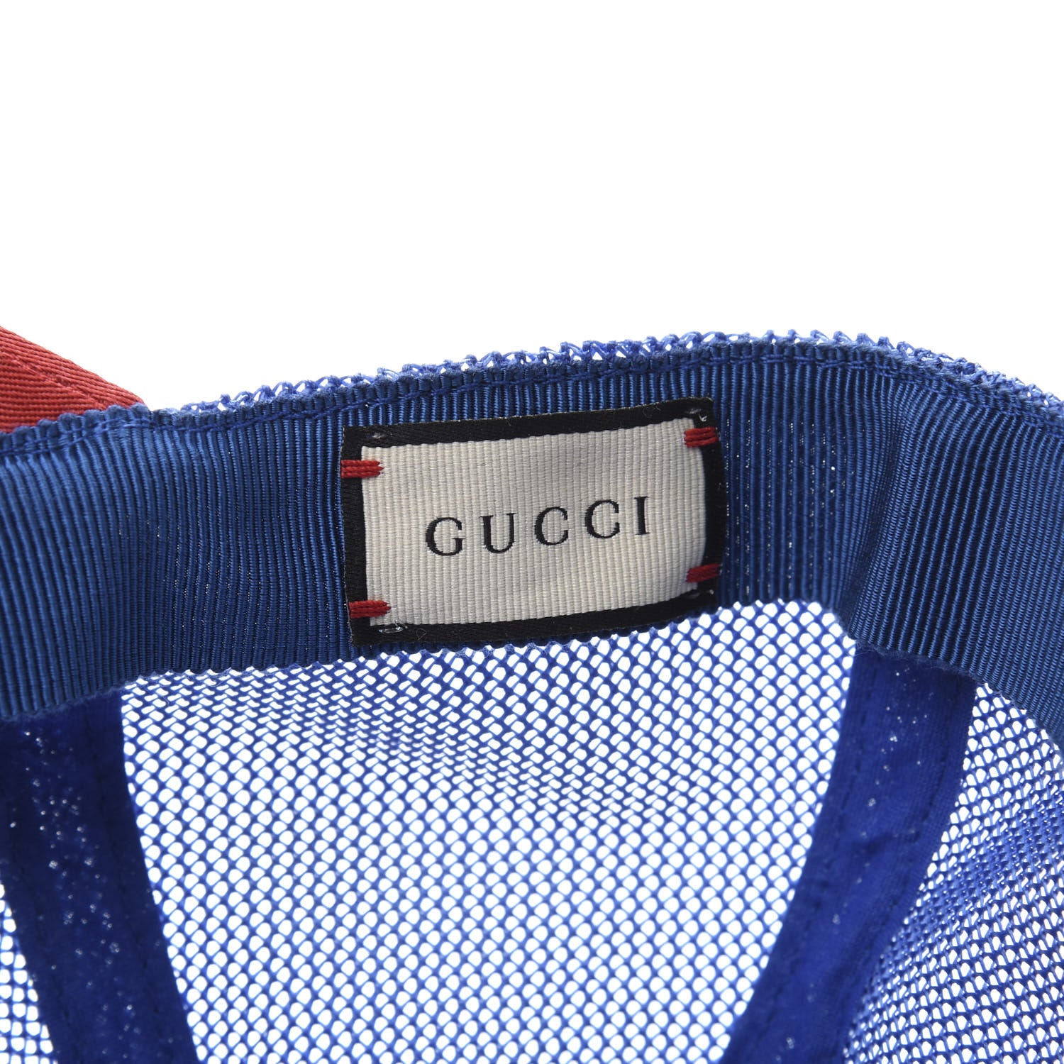 Gucci Mesh Game Logo Baseball Hat M Blue Red 7 of 9