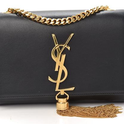 Saint Laurent Calfskin Small Classic Monogram Kate Tassel Satchel Black 7 of 9