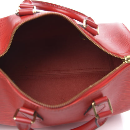 Louis Vuitton Epi Speedy 25 Castillan Red 5 of 14