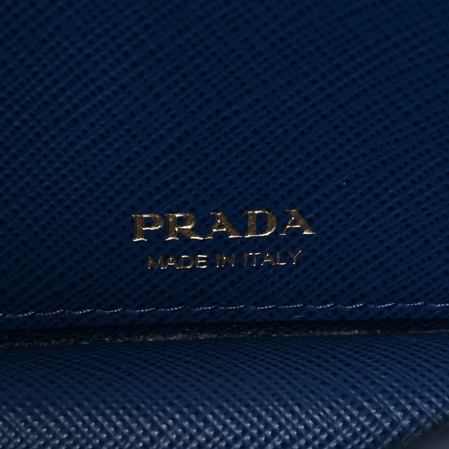 Prada Saffiano Metal Oro Mini Bag Bluette 5 of 6