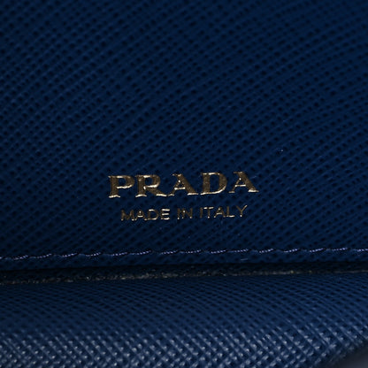 Prada Saffiano Metal Oro Mini Bag Bluette 5 of 6