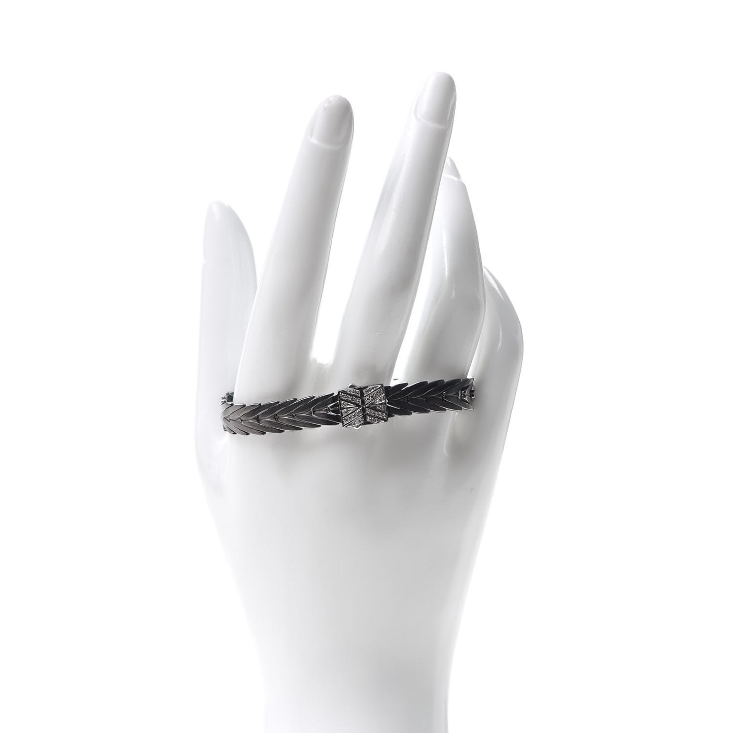 Blackened Sterling Silver Diamond 8mm Modern Chain Bracelet