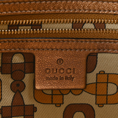Gucci Metallic Guccissima Medium Britt Tote Gold 7 of 12