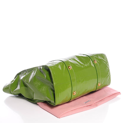 Miu Miu Vernice Shopping Tote Green 3 of 8