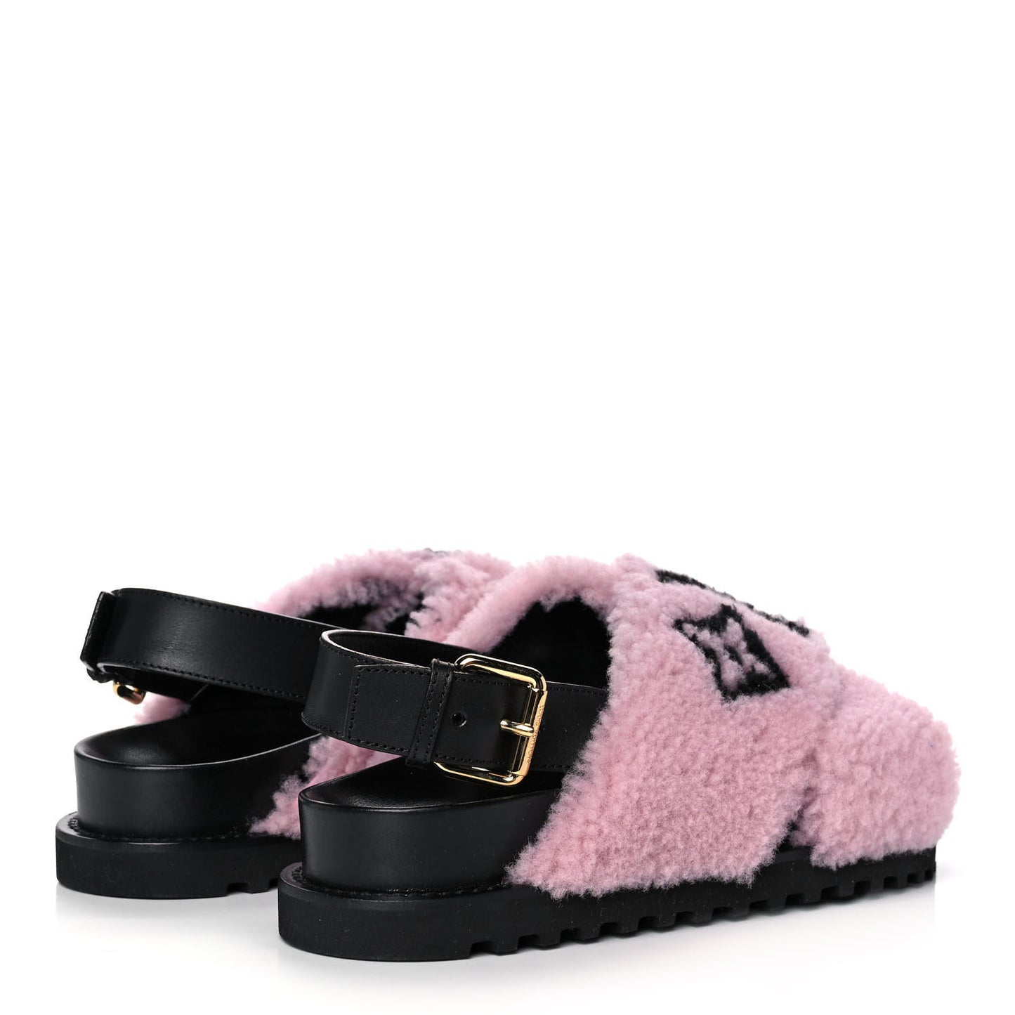 Shearling Paseo Sandals 38 Pink