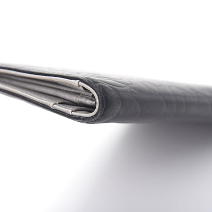 Chanel Lambskin Camellia Embossed Yen Wallet Black 11 of 11