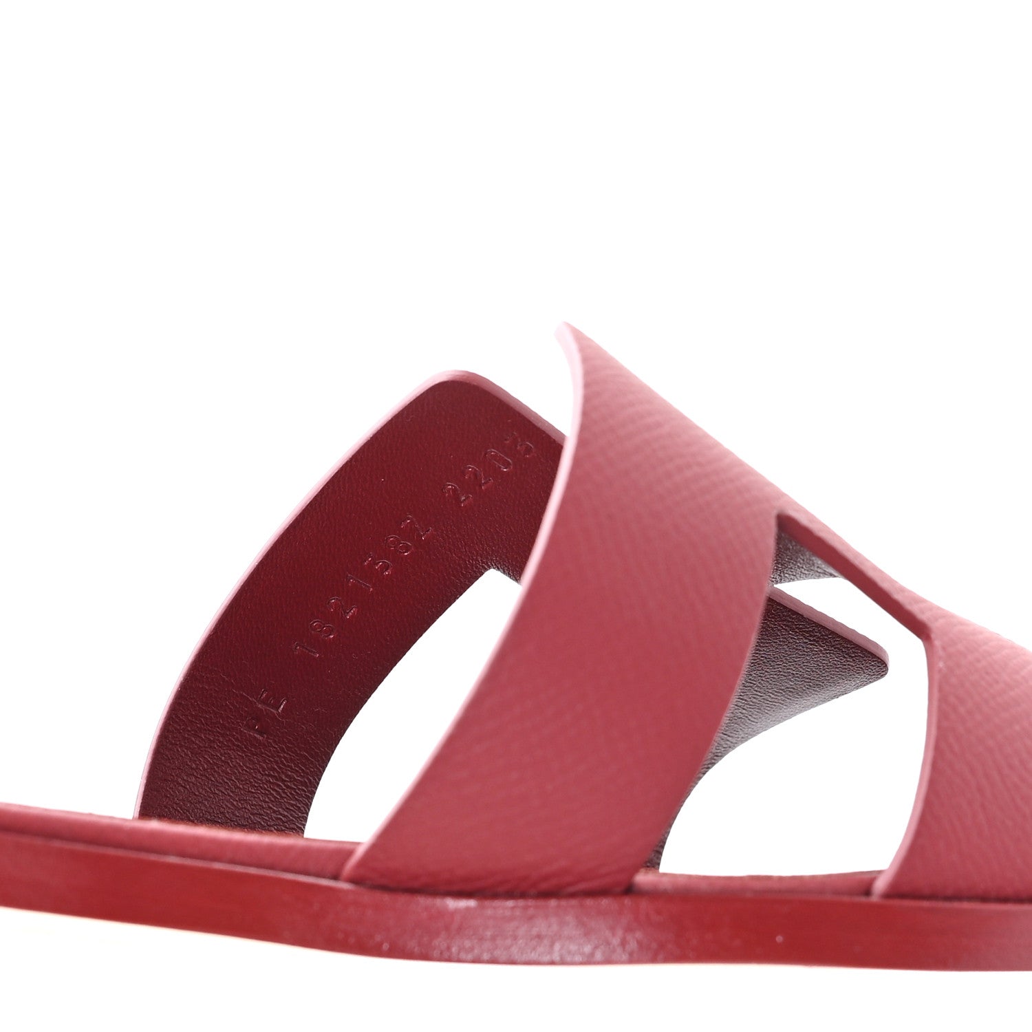 Hermes Epsom Santorini Sandals 38 Rouge H 9 of 10