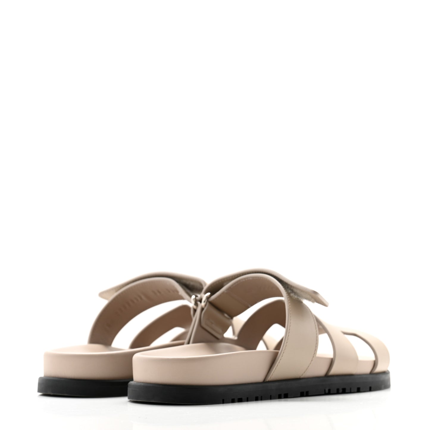 Calfskin Womens Chypre Sandals 36 Beige Mastic