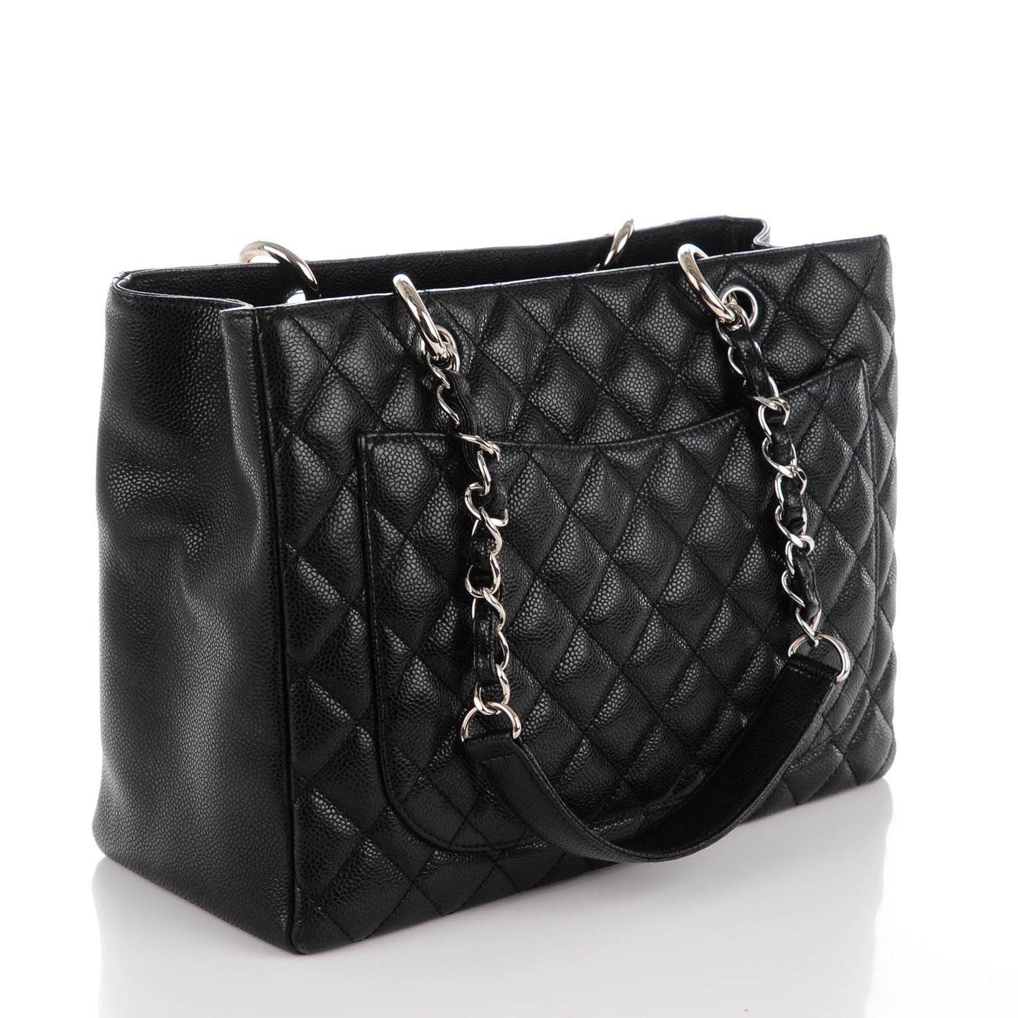 Caviar Quilted Grand Shopping Tote GST Black