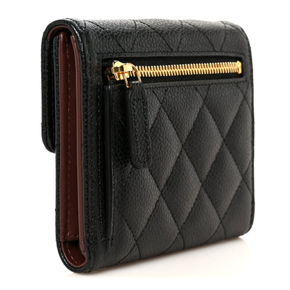 Chanel Caviar Quilted Compact Flap Wallet Black 3 of 10