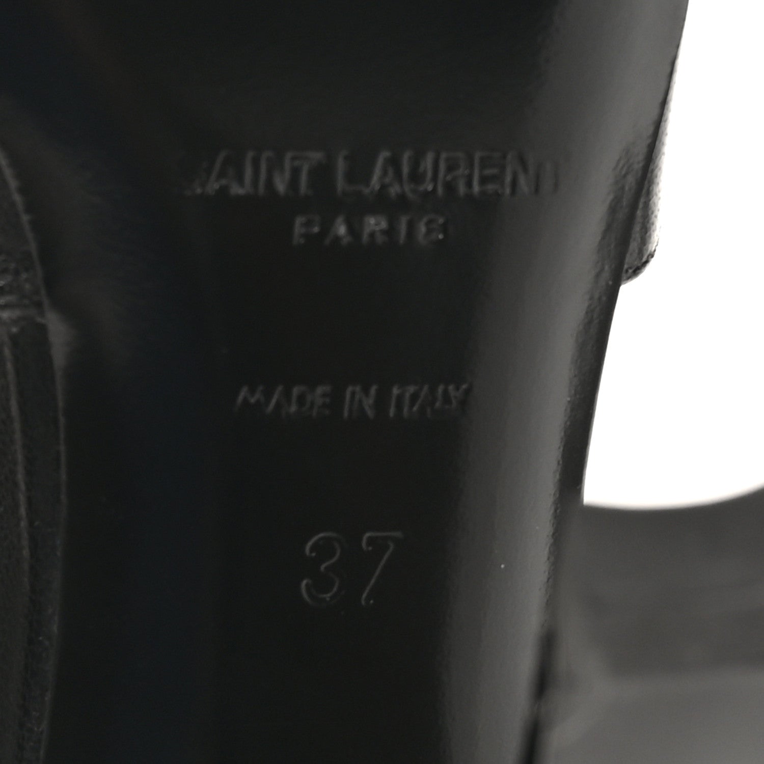 Saint Laurent Smooth Calfskin Jeanne 110 Slingback Pumps 37 Black 8 of 10