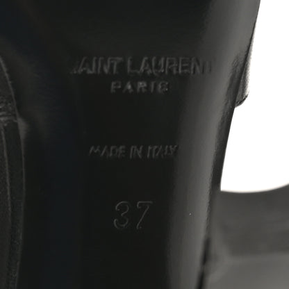 Saint Laurent Smooth Calfskin Jeanne 110 Slingback Pumps 37 Black 8 of 10