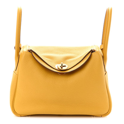 Hermes Taurillon Clemence Lindy 26 Jaune Ambre 1 of 9