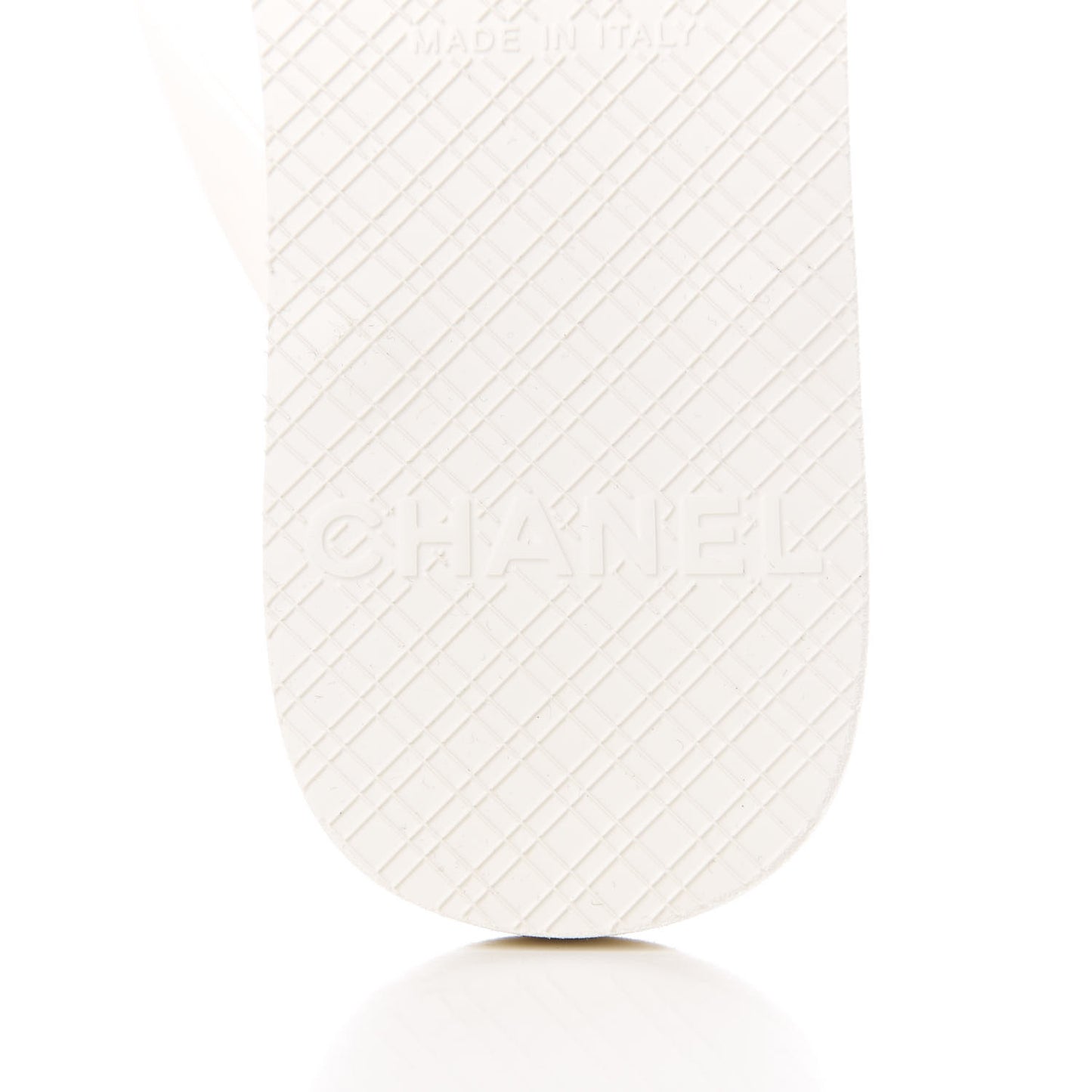 PVC Camellia Thong Sandals 38 Ivory