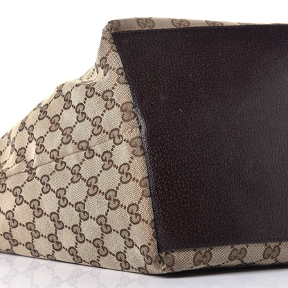 Gucci GG Monogram Medium Web Handle Bucket Tote Dark Brown 8 of 10