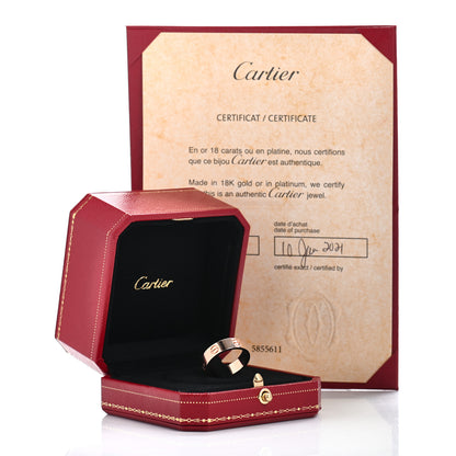 Cartier 18K Pink Gold 5.5mm LOVE Ring 56 7.5 5 of 5