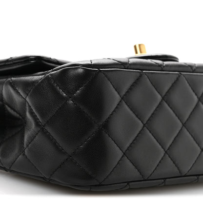 Chanel Lambskin Quilted Mini Pearl Crush Flap Black 9 of 10