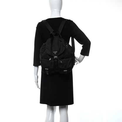 Prada Nylon Vela Medium Backpack Black 2 of 13